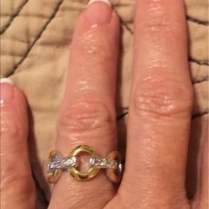 Gold with cz stones- ring