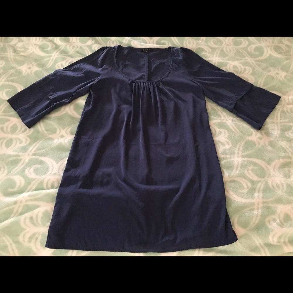 Blue No Shoulder Blouse