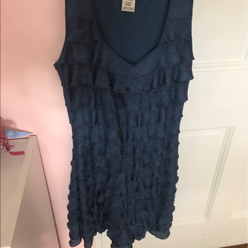 Blue Ruffle dress by Max Studio