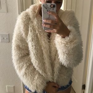 Faux fur coat