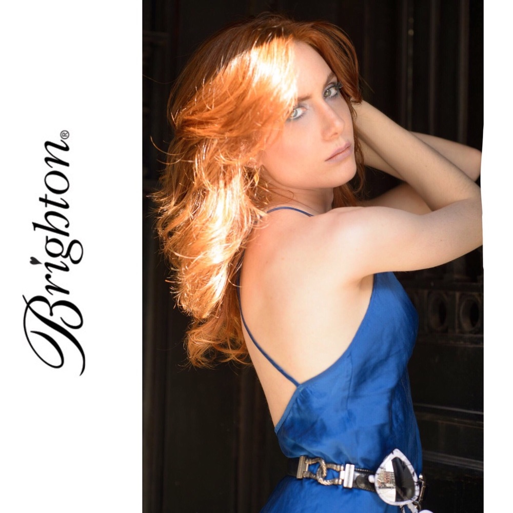 . {BRIGHTON} .925 Sterling Silver + Leather Belt S - Picture 3 of 8