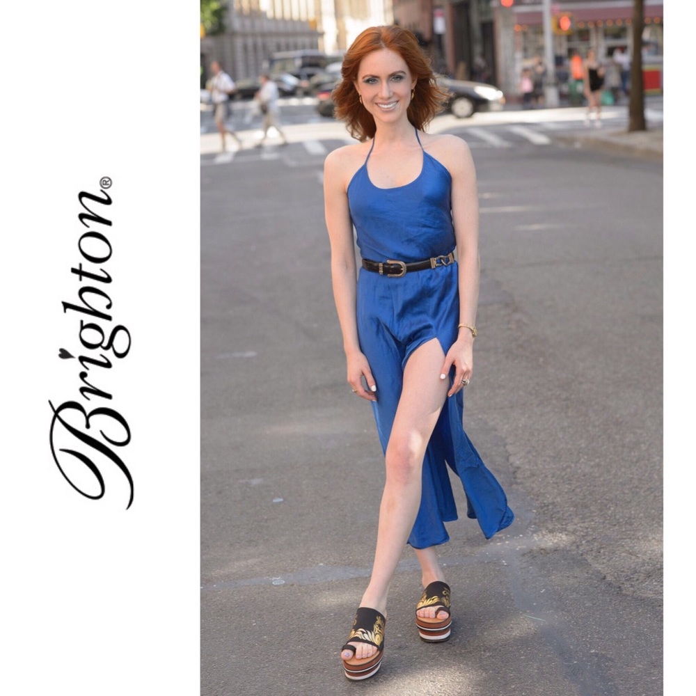 . {BRIGHTON} .925 Sterling Silver + Leather Belt S - Picture 6 of 8