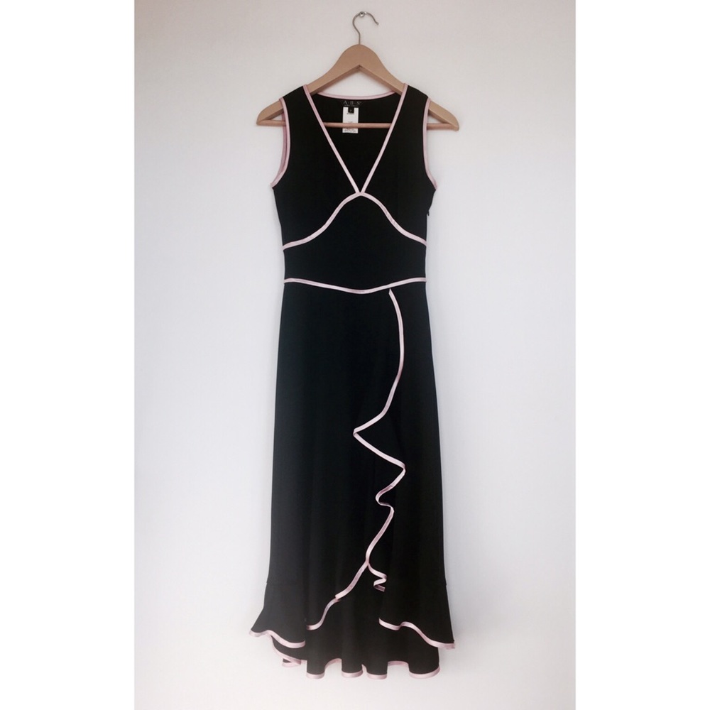 A.B.S by Allen Schwartz Black Ruffle Dress