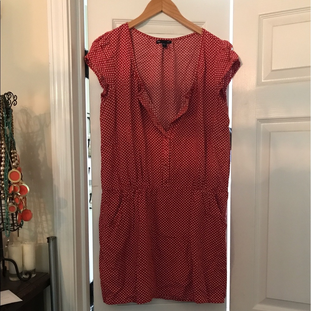 Red & White polka dot dress