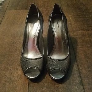 Dark silver heels