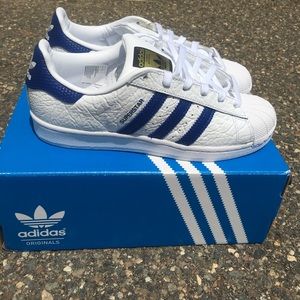 Adidas sneakers blue stripe *never worn*