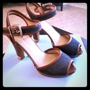 Blue Jean Platform Heel Sandals