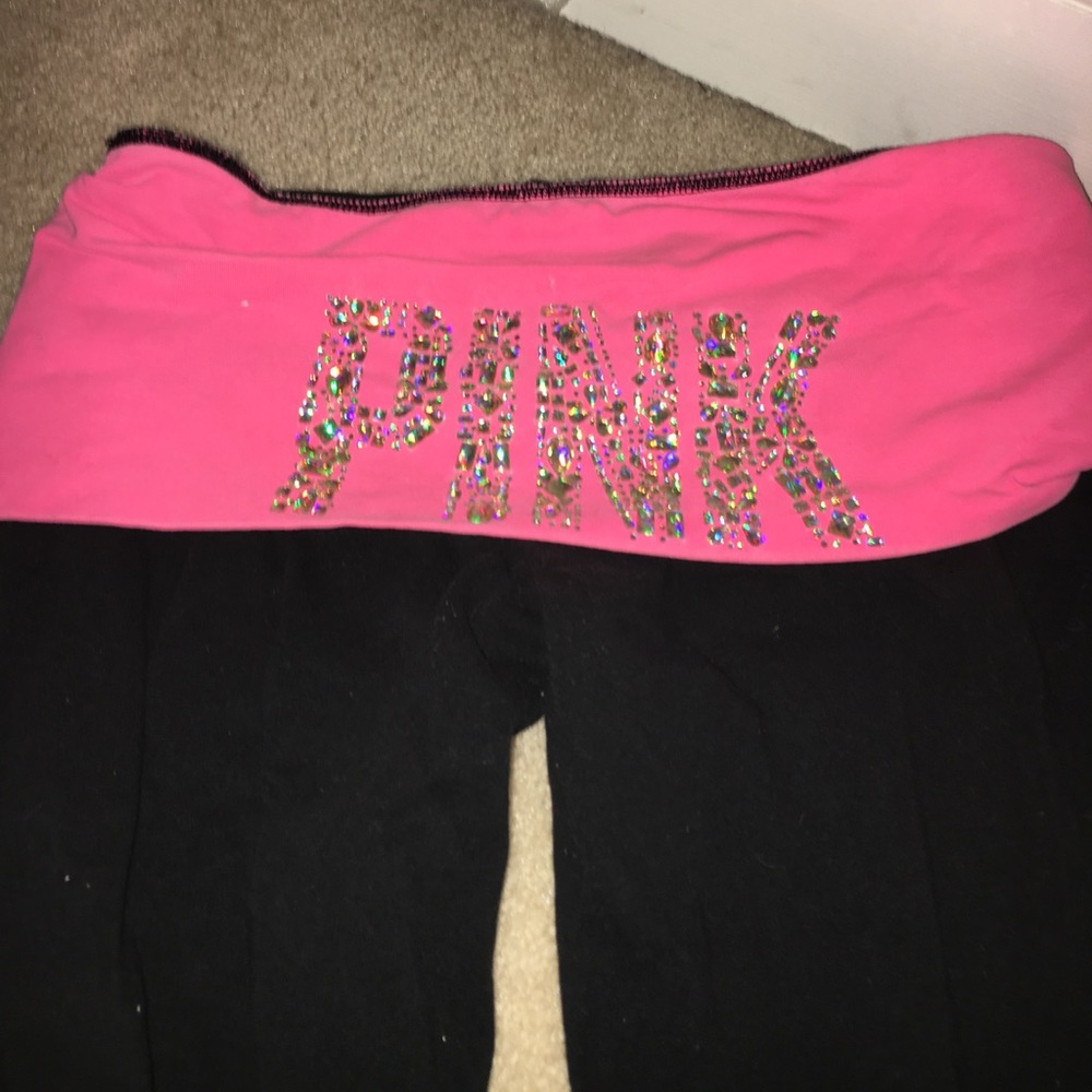 VS PINK STRETCHY YOGA PANTS