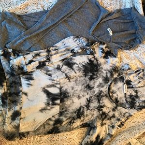 TWO Ginger G Long Sleeve Hooded Shirts