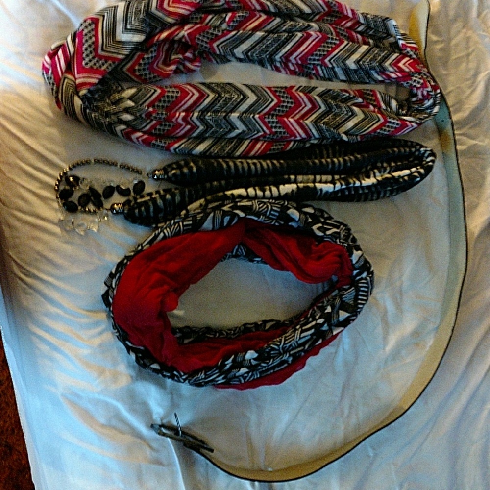 Scarves and belt