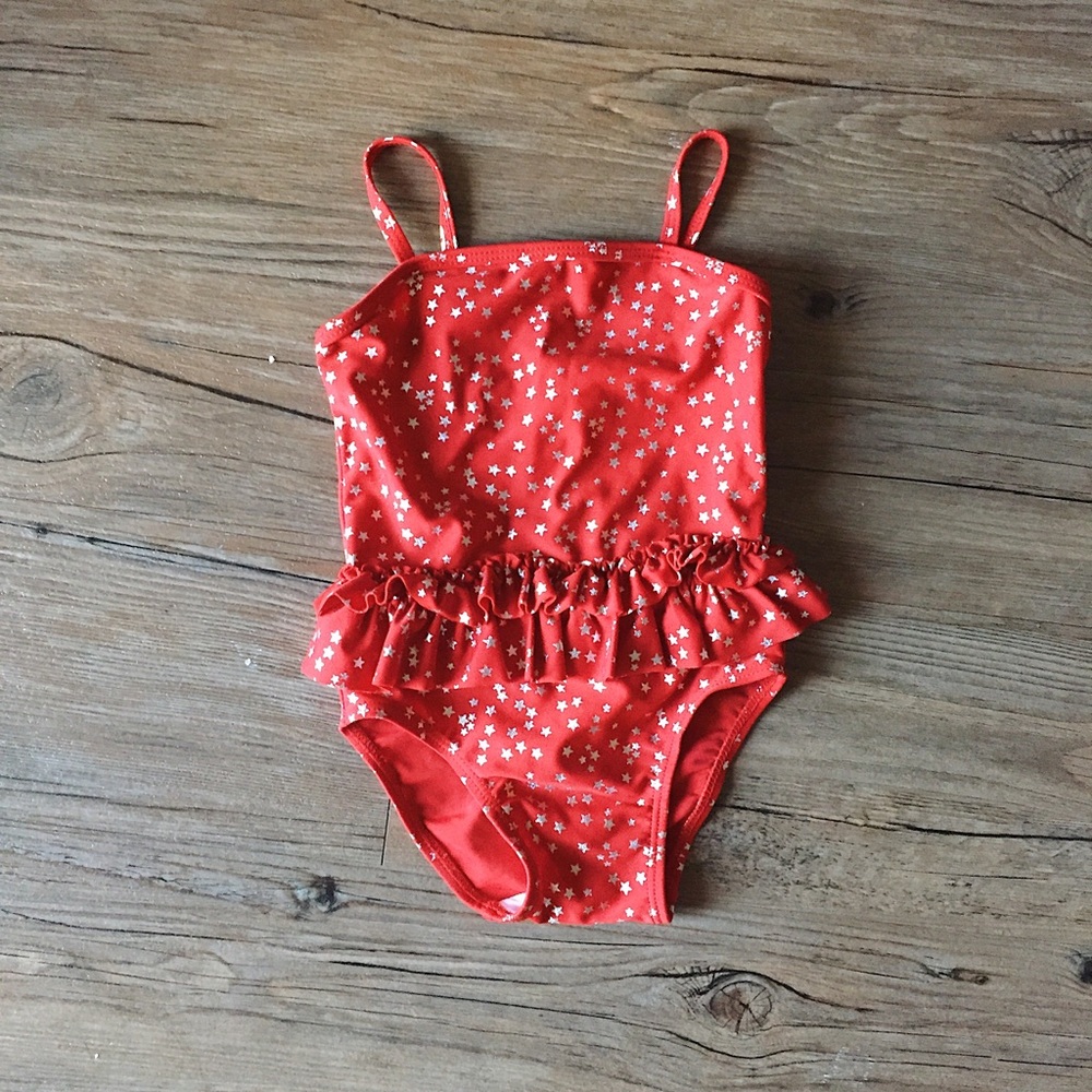 NWOT Baby / Toddler red star swimsuit/ 18 - 24 mth