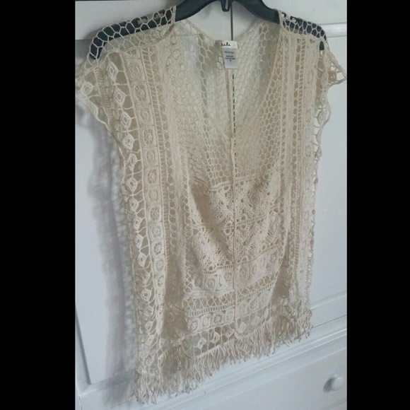 Crochet Fringe beach cover up - Picture 2 of 5