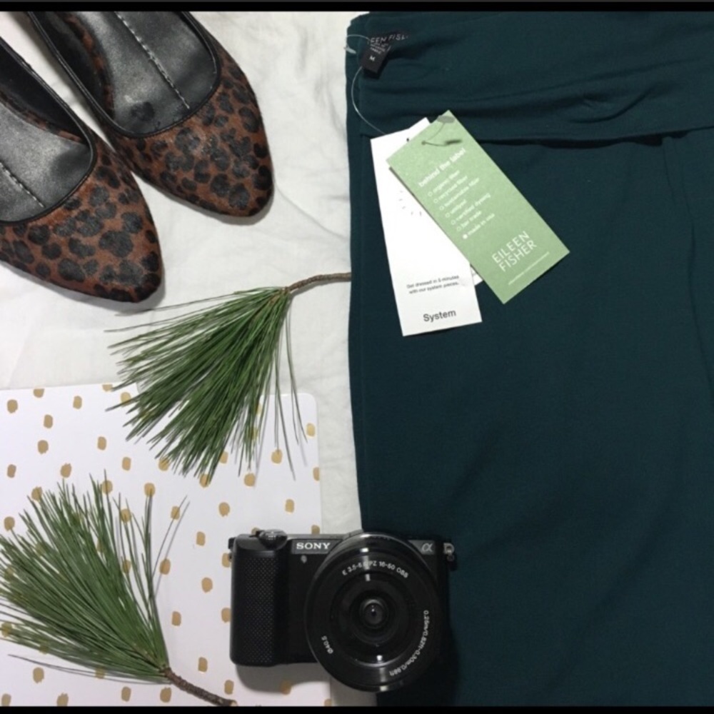 Teal Eileen Fisher pencil Maxi Skirt SZ Med NWT