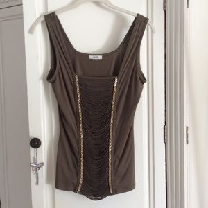 Sexy cache tank style top olive green