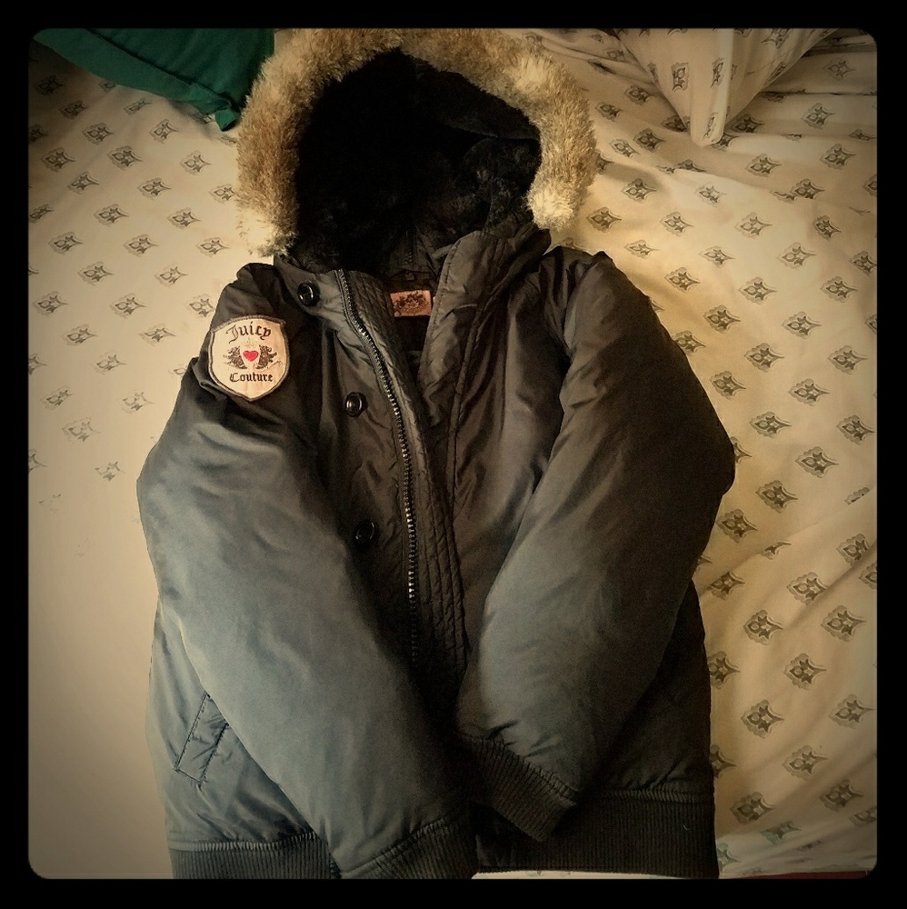 Juicy couture puff hooded coat