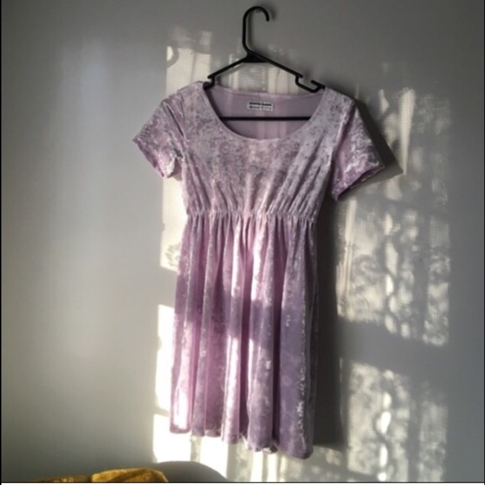 Velvet pink babydoll dress from American Apparel