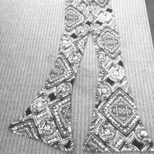 High rise bellbottom patterned leggings