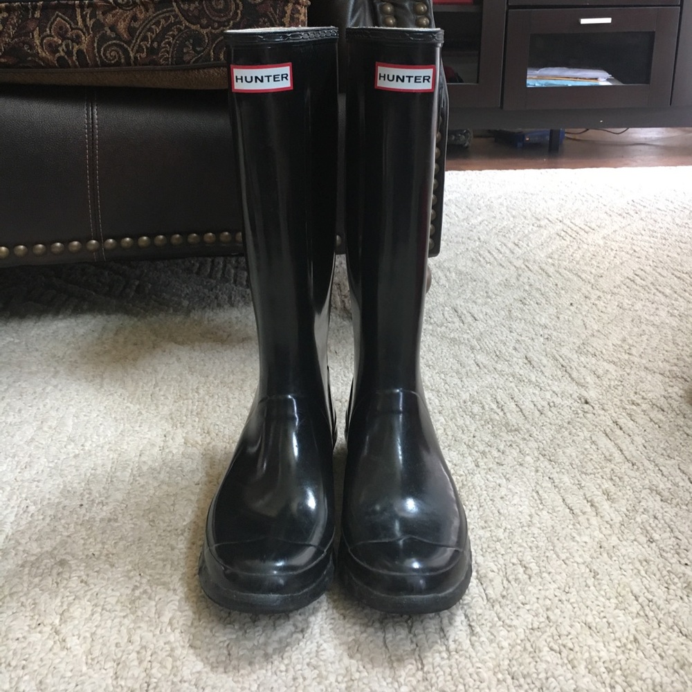 Black High Gloss Hunter Boots