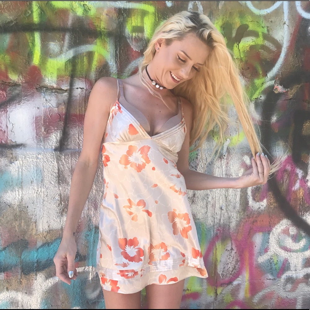 Vintage Victoria Secret Floral Slip