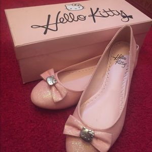 Pink Gliterry Hello Kitty Flats