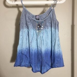 Free People Ombré blue top
