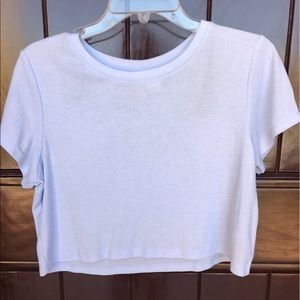 Light blue crop top