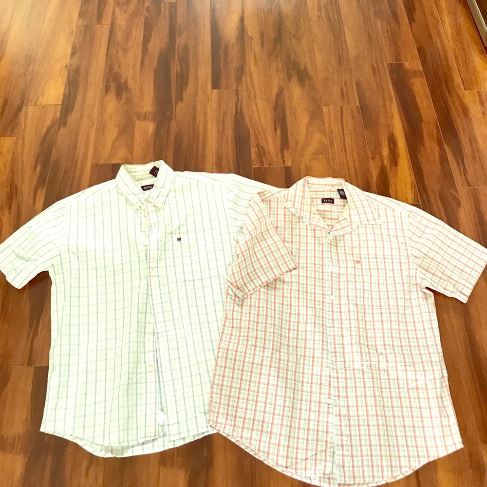 Men's Izod casual shirt sleeves shirts size Large