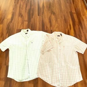 Men's Izod casual shirt sleeves shirts size Large