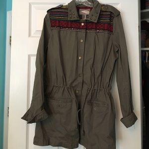 Olive military style jacket