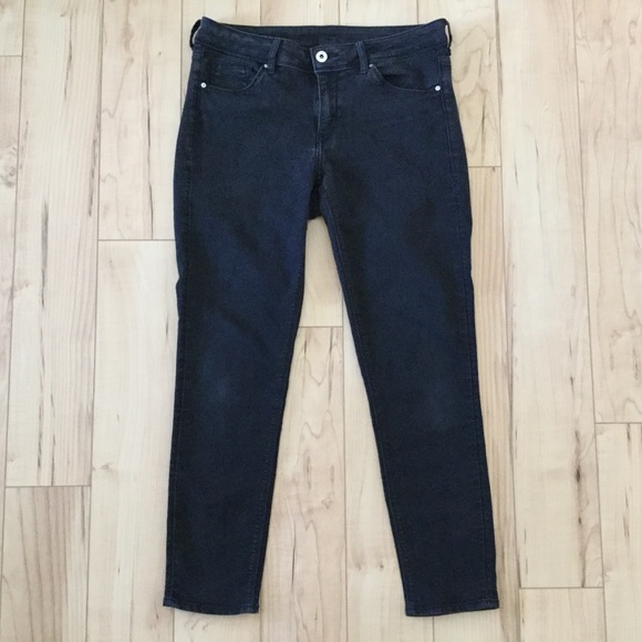 Low Rise Black Faded Cropped Stretch Jeans! - Picture 3 of 7