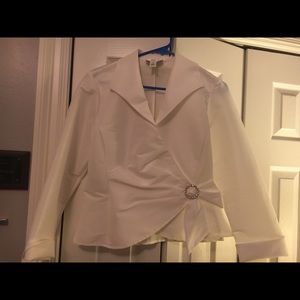 Talbot's size 8 dressy white blouse