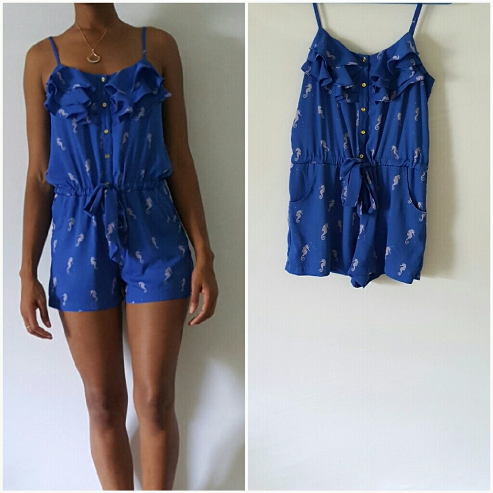 L’Amour Nanette Lepore seahorse romper Sz. M - Picture 8 of 8