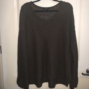 Oversized dark green sweater