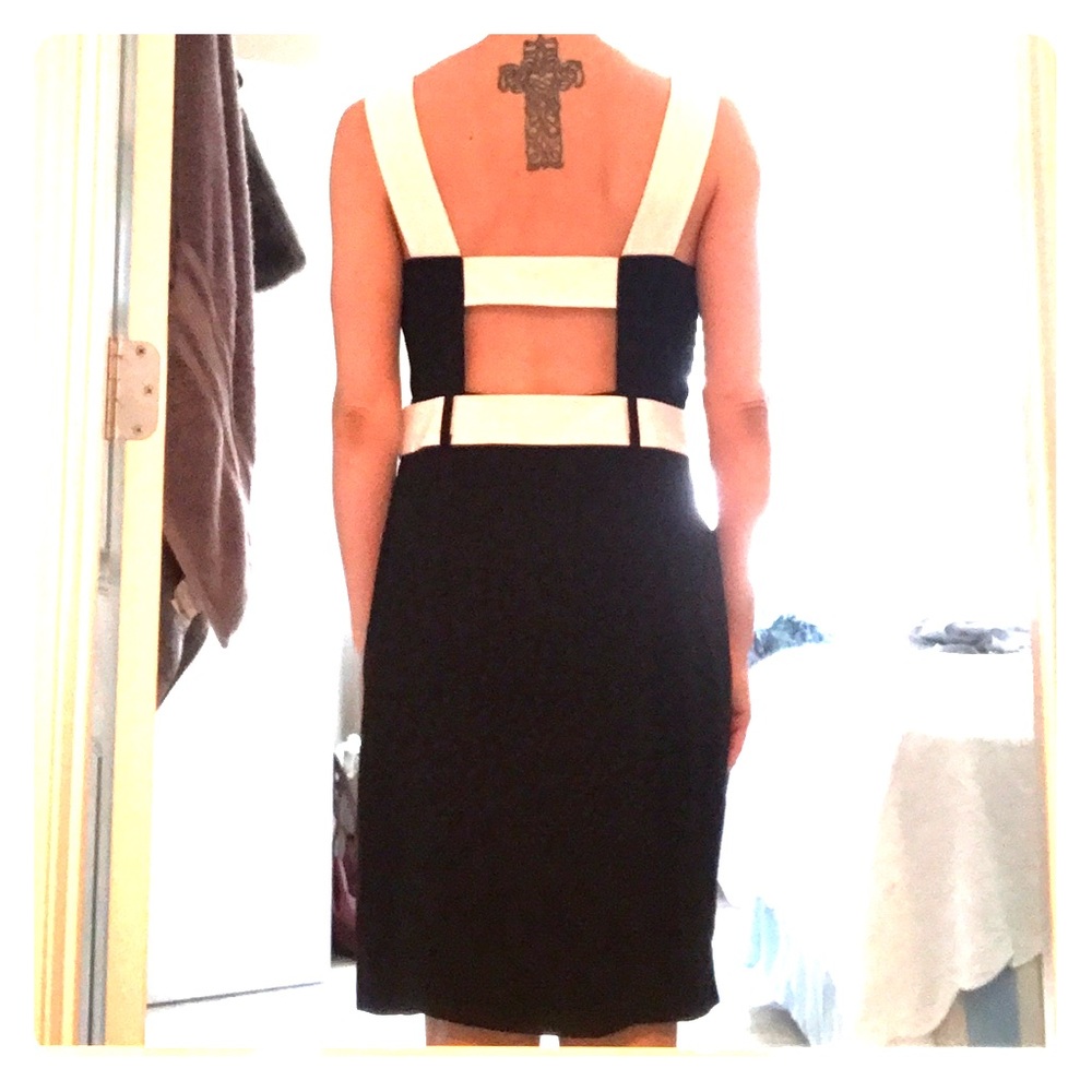W118 by Walter Baker black and white dress