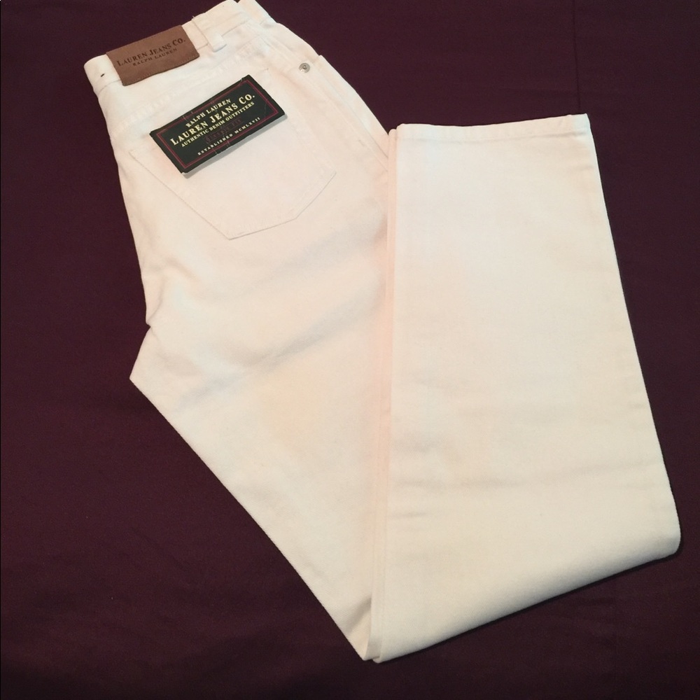NWT. Ralph Lauren White Denims