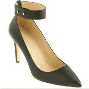 J. Crew Ankle-Cuff Pumps- Black Leather