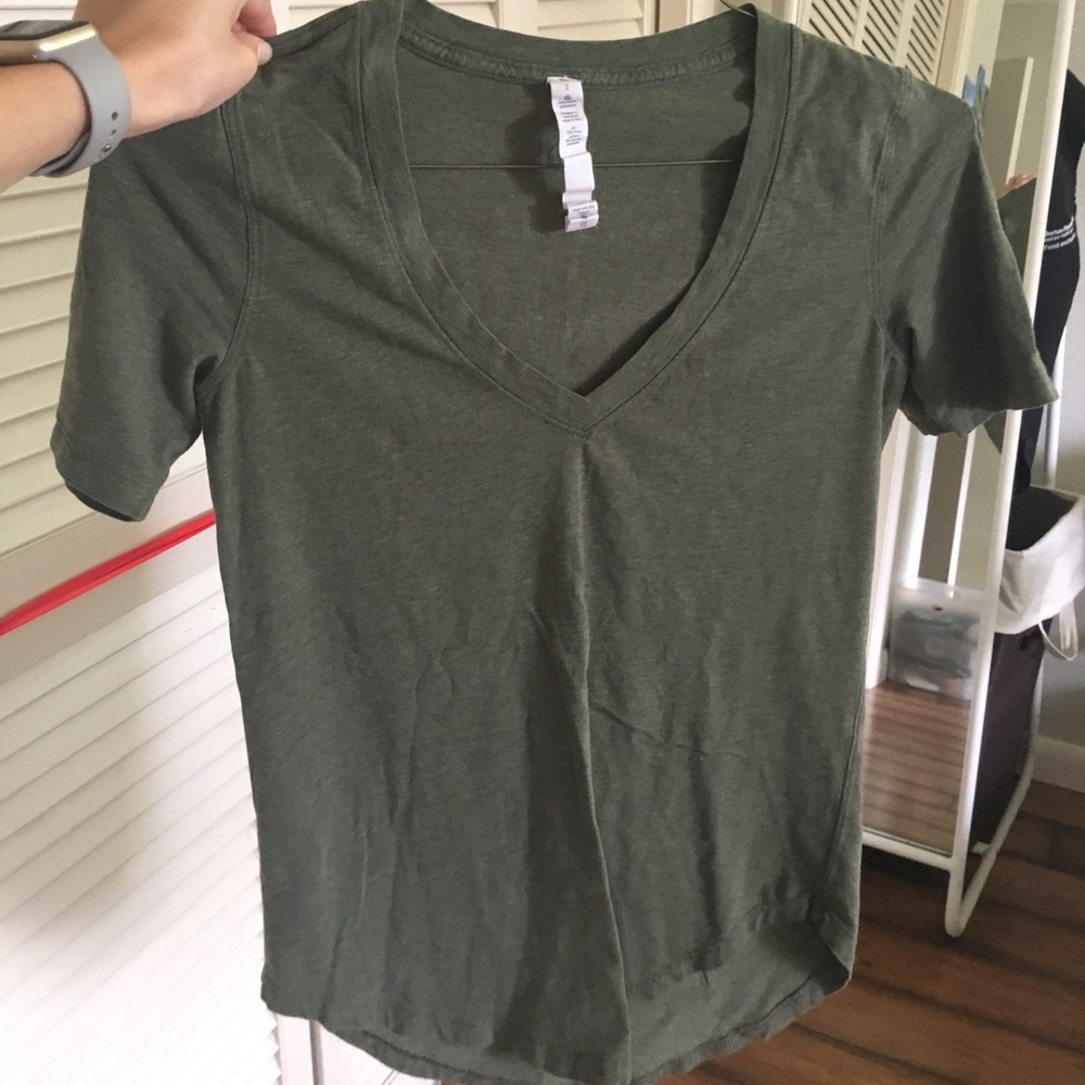 Lululemon green V-neck