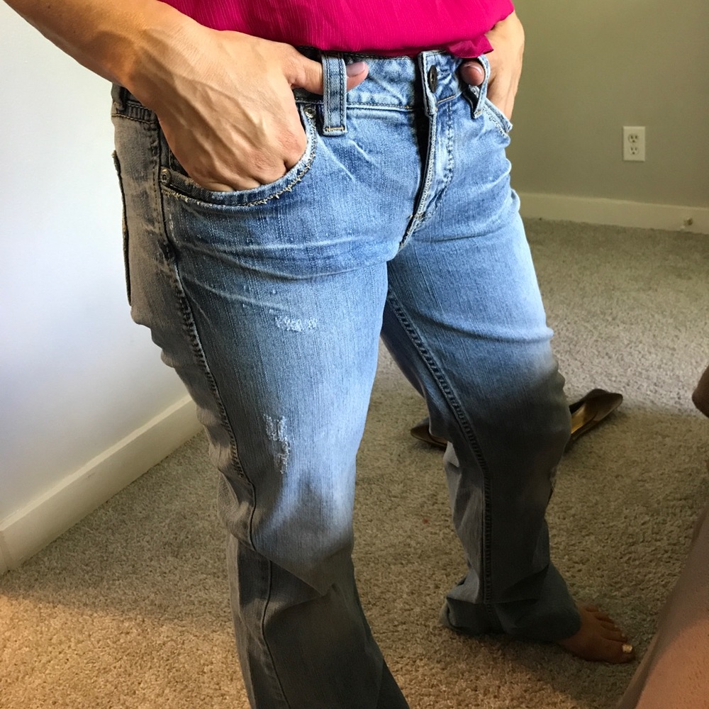 Distressed Silver jeans size 29