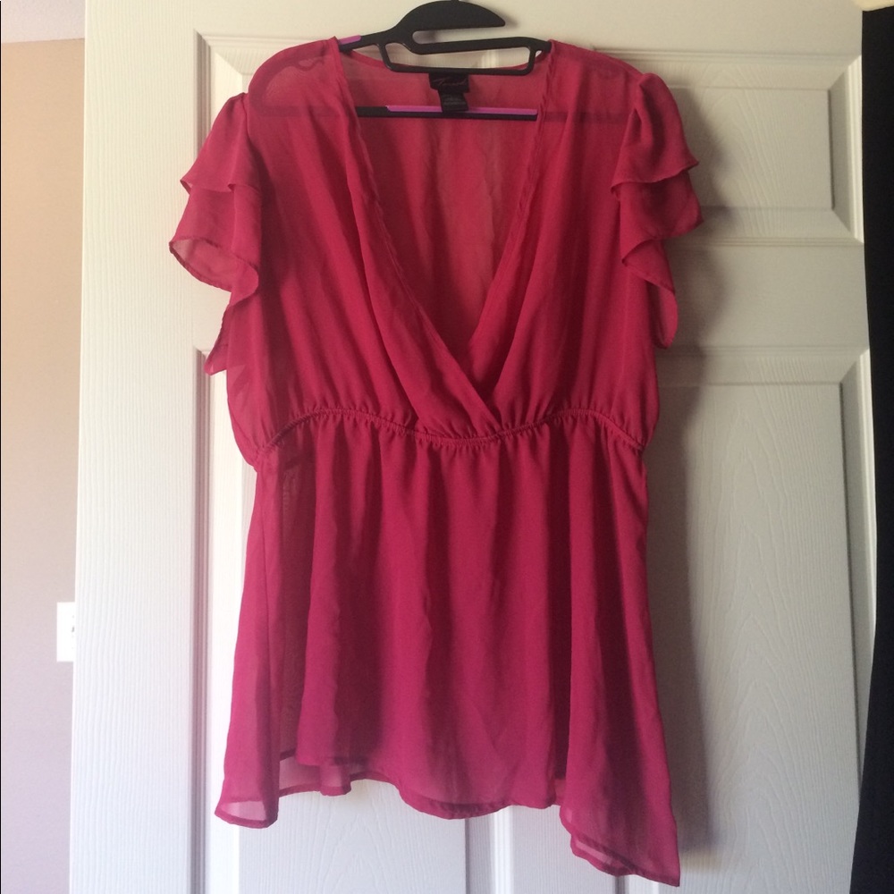 Sheer pink Torrid shirt, never worn