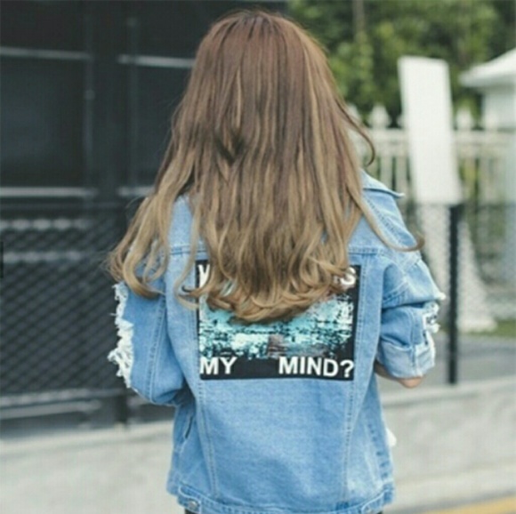 Light Blue Ripped Denim Coat - Picture 2 of 8