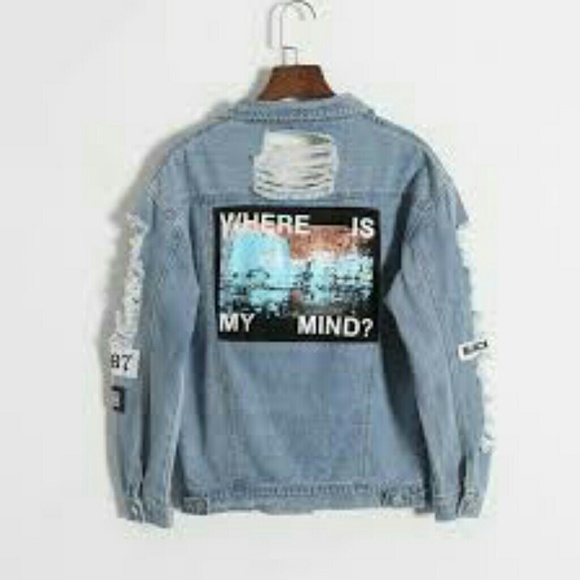 Light Blue Ripped Denim Coat - Picture 7 of 8