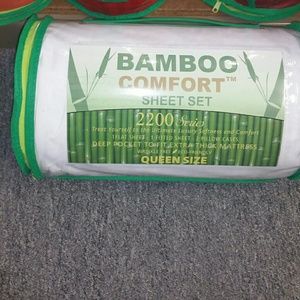 2200 TC 4 Pcs  Bamboo Comfort Bed Sheet Set