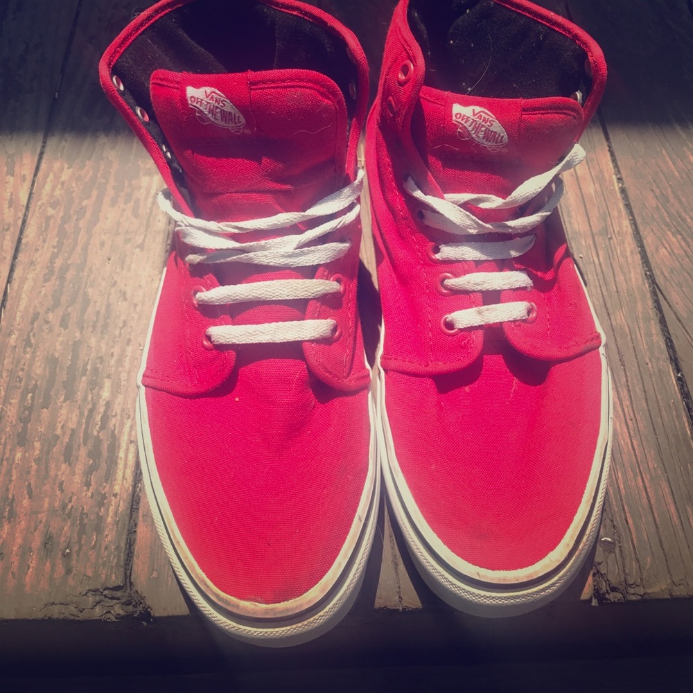 Red high top vans