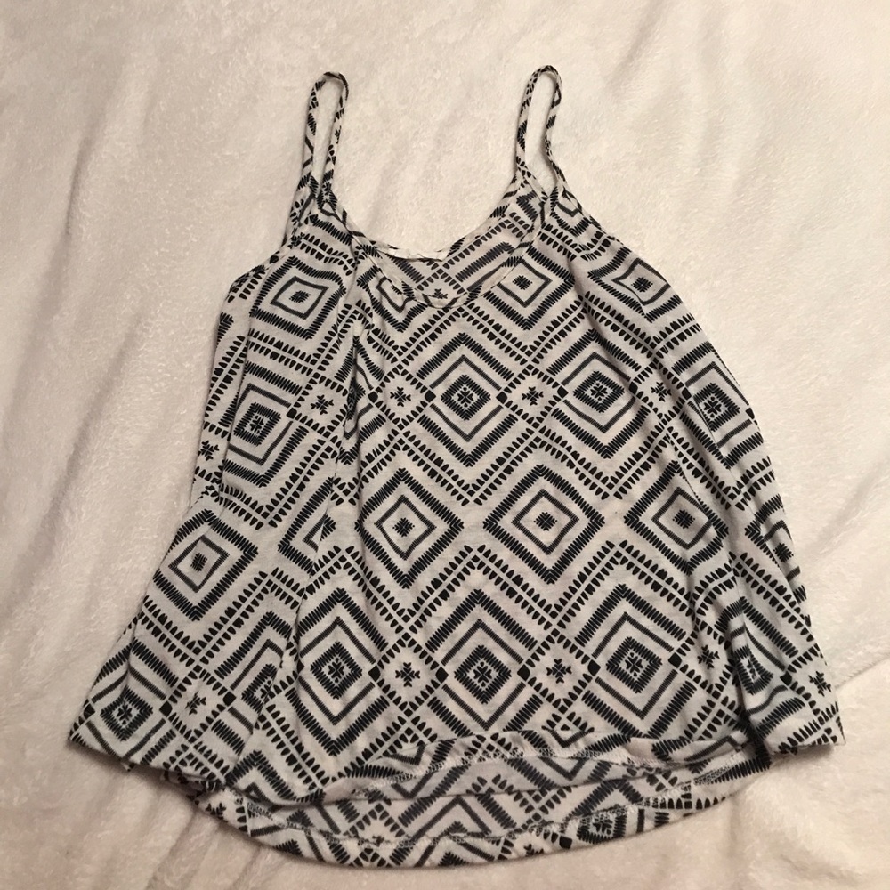 RARE Lush Patterned Crop Tank Top