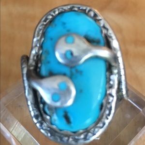 Hand made Native American turquoise ring