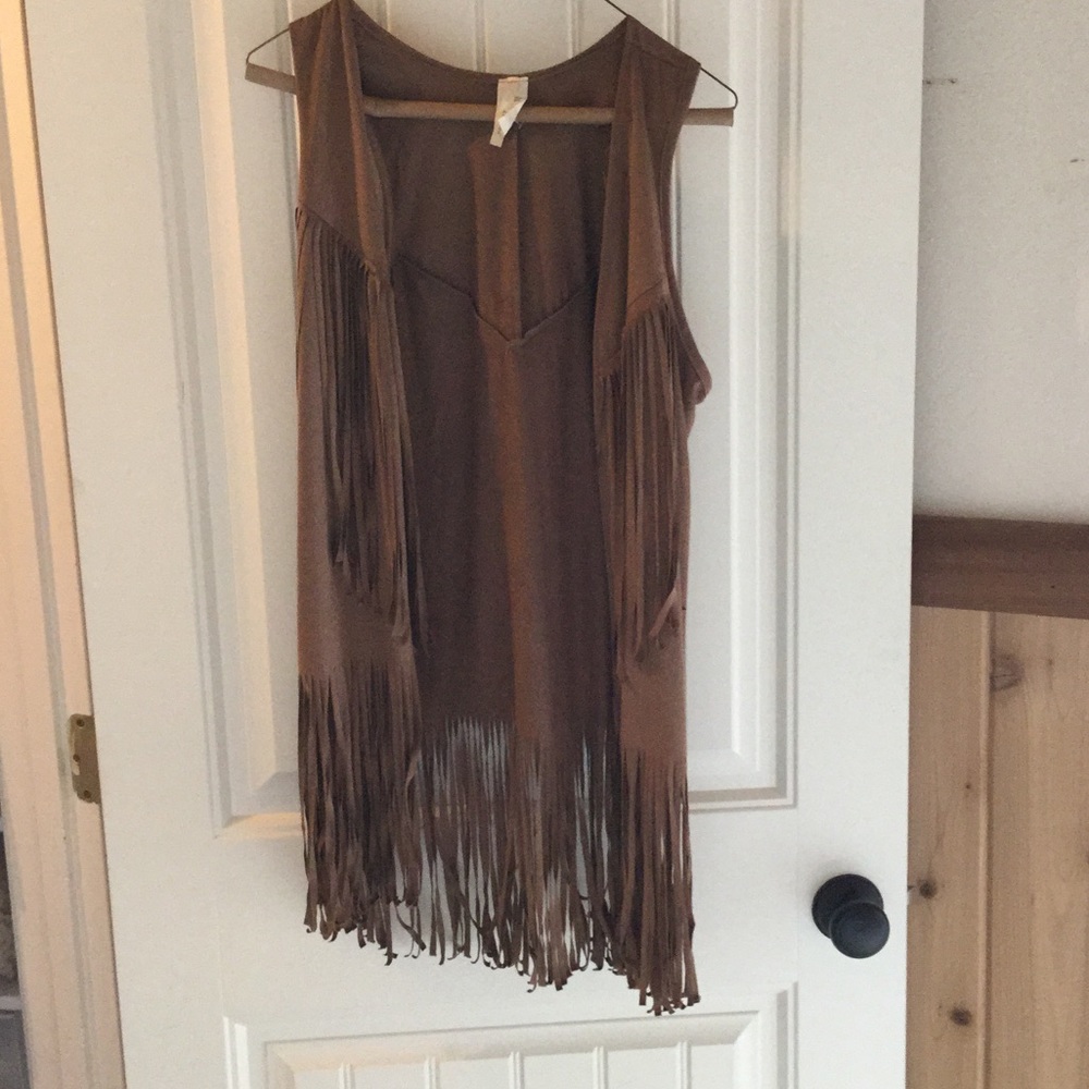 Costume Suede Fringe Vest