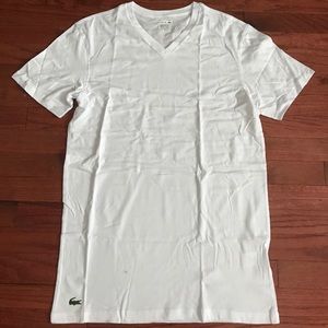 New never worn V-neck Lacosse white tee