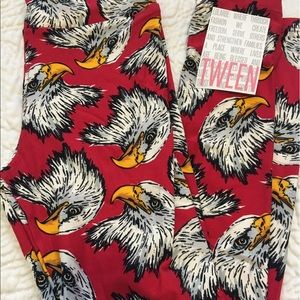 Lularoe Tween Americana Eagle Leggings