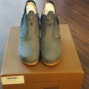 Swedish Hasbeens Blue Boots Size 38