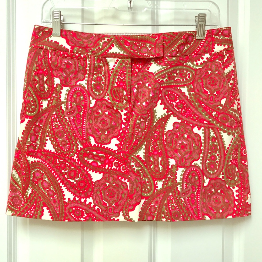 J. Crew Paisley Print Miniskirt Size 4